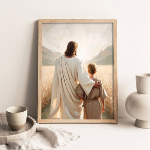 Een Leidende Hand, Christelijke Wanddecoratie, Afb Poster