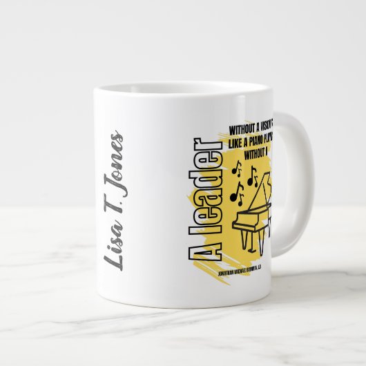 Een leider zonder visie grote koffiekop (Voorkant rechts)