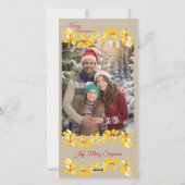 Een lekkage op de sneeuwkerstkaart feestdagenkaart (Achterkant)