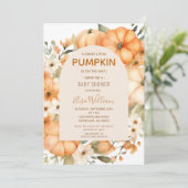 Een lekker Baby shower pompoen Kaart (Staand voorkant)