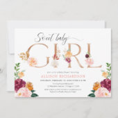 Een lekker meisje met roos goudbruine douche kaart (Voorkant)