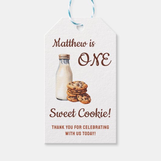 Eén lekkere koek! Eerste verjaardagsfeestje Cadeaulabel (Voorkant)
