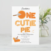 Een lekkere taart uitnodiging 1e verjaardag Cute (Staand voorkant)