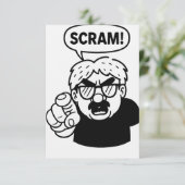 Een lelijk Amerikaans Wenskaart - SCRAM! Bedankkaart (Staand voorkant)