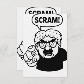 Een lelijk Amerikaans Wenskaart - SCRAM! Bedankkaart (Voorkant / Achterkant)