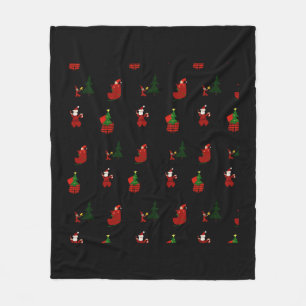 Een lelijk kerstpatroon fleece deken