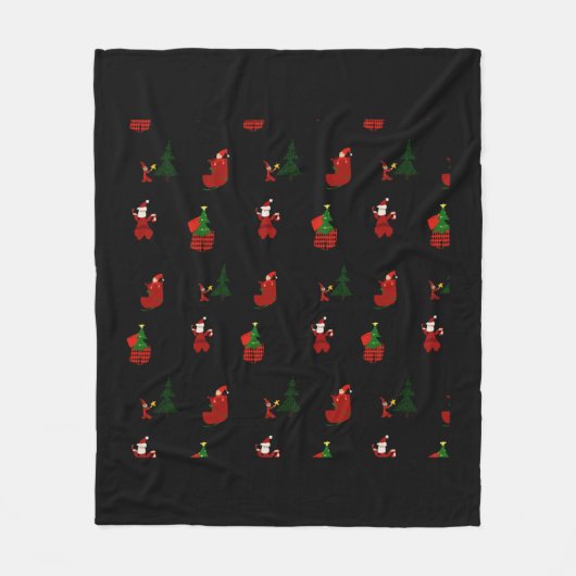 Een lelijk kerstpatroon fleece deken (Voorkant)