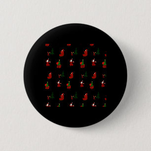 Een lelijk kerstpatroon ronde button 5,7 cm
