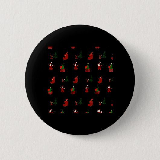 Een lelijk kerstpatroon ronde button 5,7 cm (Voorkant)