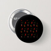 Een lelijk kerstpatroon ronde button 5,7 cm (Voorkant /achterkant)