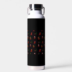 Een lelijk kerstpatroon waterfles