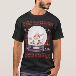 Een lelijke kerstkerstkerstkerstkoepel in een snee t-shirt