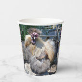 Een lelijke pluizige kip, papieren bekers (Voorkant)