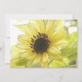 Eén Lemon Gele Zonnebloem Kaart (Achterkant)