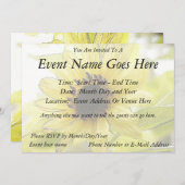 Eén Lemon Gele Zonnebloem Kaart (Voorkant / Achterkant)