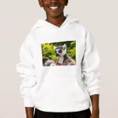 een lemur op Kinderen Fleece Pullover Hoodie (Voorkant)