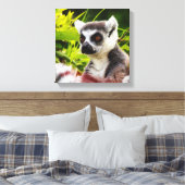 een lemur van madagaskar op een omwikkeld doek canvas afdruk (Insitu (Slaapkamer))