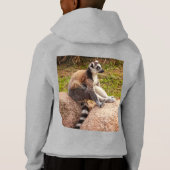 een lemur van Madagaskar op pullover hoodie (Achterkant)
