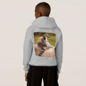 een lemur van Madagaskar op pullover hoodie (Achterkant volledig)