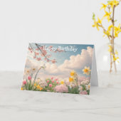 Een lente bloem achtergrond kaart (Gele Bloem)