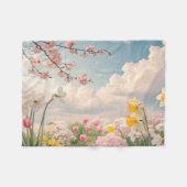 Een lente bloemige achtergrond fleece deken (Voorkant (Horizontaal))