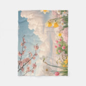 Een lente bloemige achtergrond fleece deken (Voorkant)