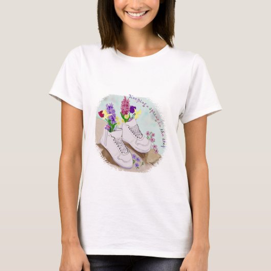 Een lente in je stap t-shirt (Voorkant)