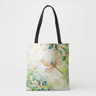 Een lente libel tote bag