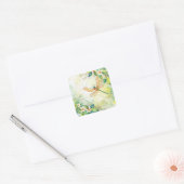 Een lente libel vierkante sticker (Envelop)