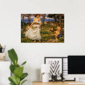 Een Lente Lied door John William Waterhouse Poster (Thuiskantoor)