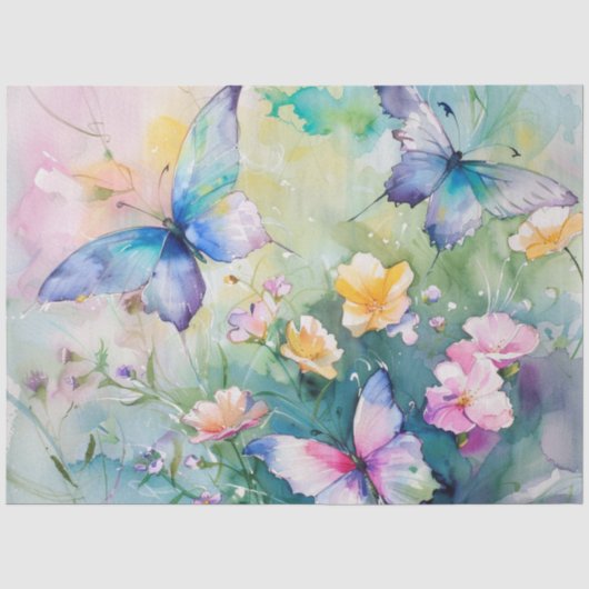 Een lente vlinder serie ontwerp #14 tissuepapier (Voorkant)