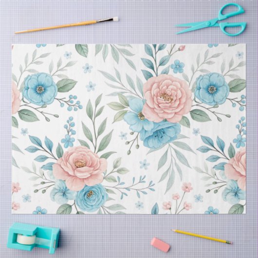 Een Lentebloemendesign #5 Tissuepapier (Craft)
