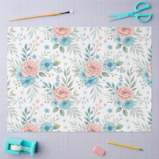 Een Lentebloemendesign #6 Tissuepapier (Craft)