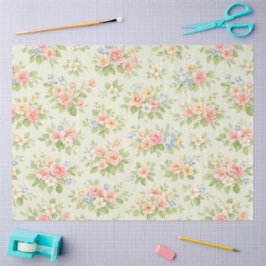 Een Lentebloemige Ontwerp #11 Tissuepapier (Craft)
