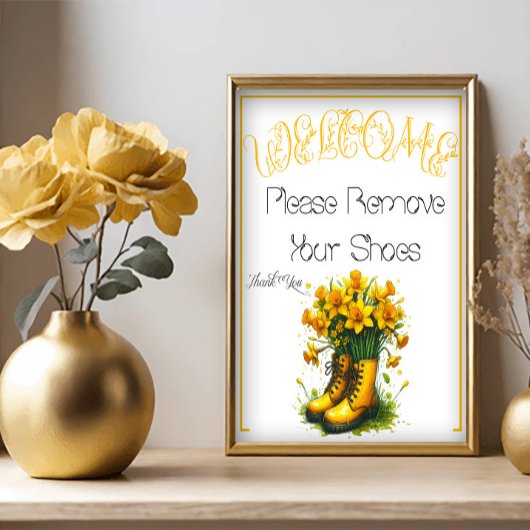 Een Lentebord 'Schoenen Uit' Poster