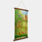 Een lentedag hangend wandkleed (Gebogen)