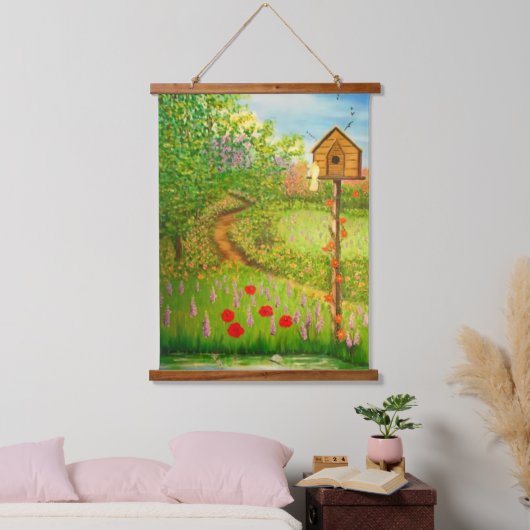 Een lentedag hangend wandkleed (Slaapkamer)