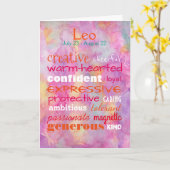 Een Leo verjaardag vieren (kaart) Kaart (Gele Bloem)