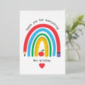 Een leraar die je bedankt voor alles folie uitnodiging (Staand Voorkant)