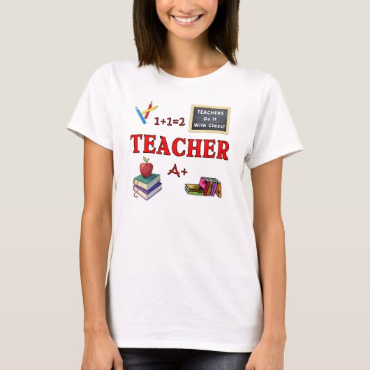 Een leraar doet het met klasse t-shirt (Voorkant)
