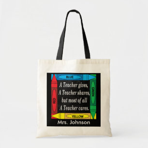 Een leraar geeft - personaliseer tote bag