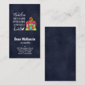 Een leraar neemt de hand op visitekaartje (Voorkant / Achterkant)