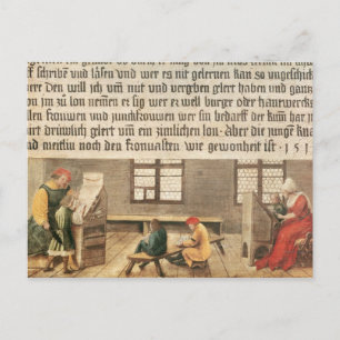 Een leraar school briefkaart