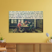 Een leraar school canvas afdruk (Insitu (Woonkamer))