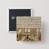 Een leraar vierkante button 5,1 cm (Voorkant /achterkant)