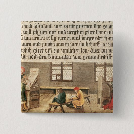 Een leraar vierkante button 5,1 cm (Voorkant)