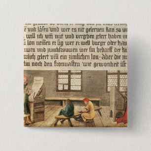 Een leraar vierkante button 5,1 cm