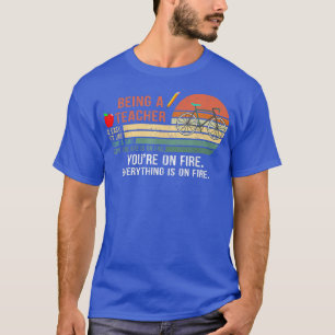 Een leraar zijn is makkelijk als een bike-vin best t-shirt