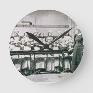Een les in de huiswetenschappen (foto op foto) ronde klok