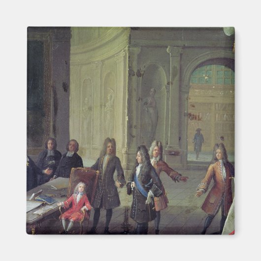 Een les voor de jonge Louis XV Magneet (Voorkant)